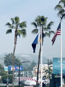 Los Angeles con la collina di Hollywood